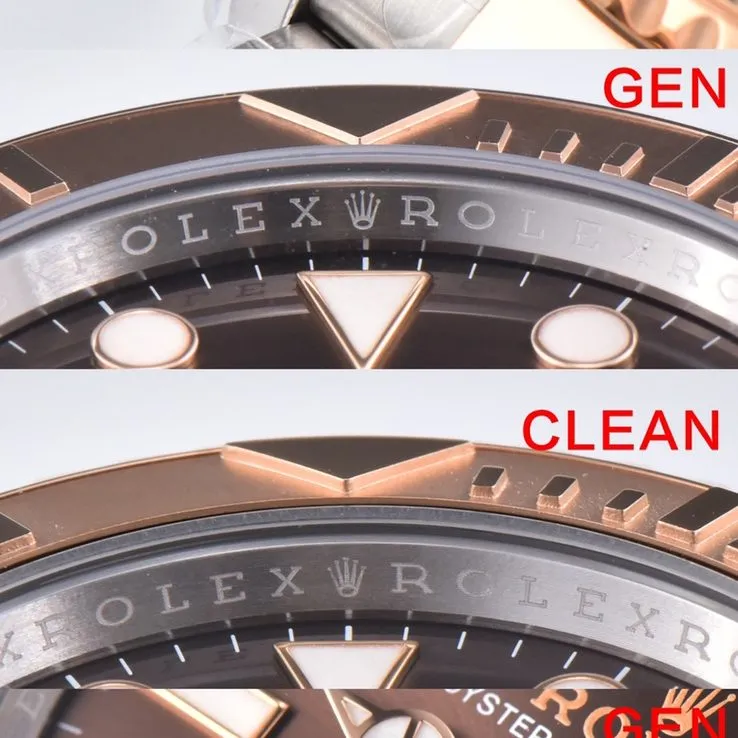 C Factory Yacht Master Model Chocolate Color Authentic and Fake Comparison Evaluation Rolextop-tier Table Bezel Comparison Chart