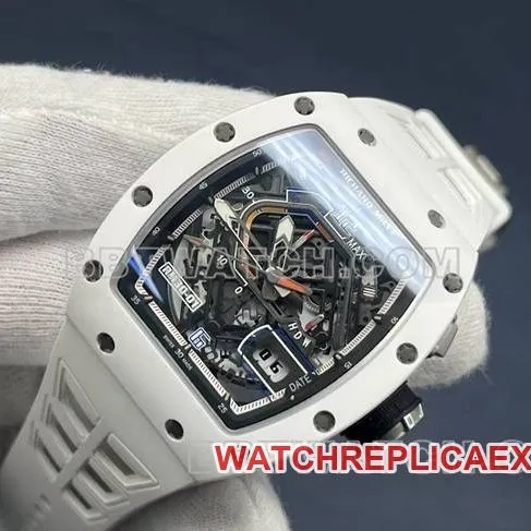 collectible watch Richard MilleRM30-01 white ceramicfront live photo