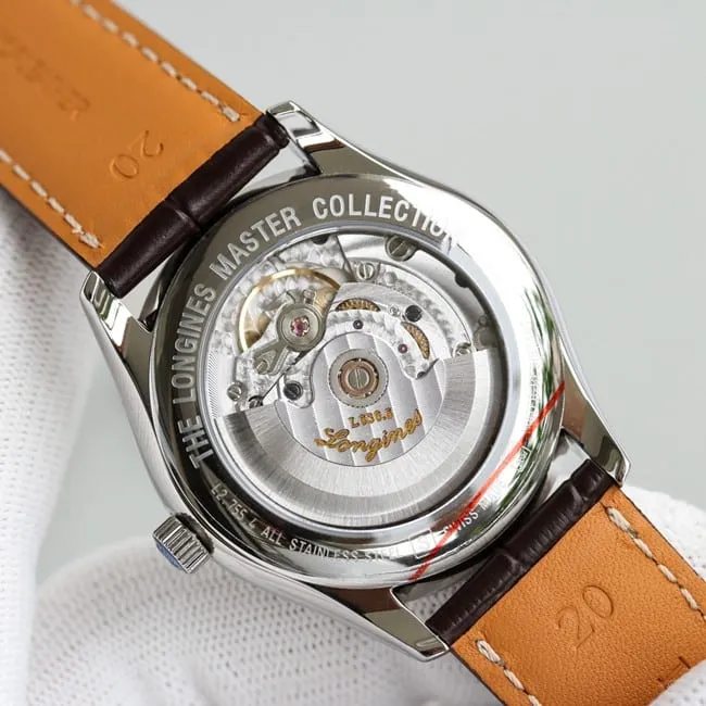 KL factory top-tier watch Longines famous craftsman double date displayl2.775white dial watch front view