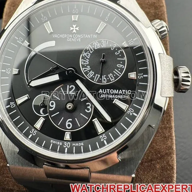 collectible watch Zonghengsihai 9F factory Vacheron Constantinblack dial mechanical rubber model 47450front live photo
