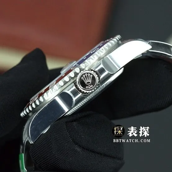 C+ factory RolexGMT-Mastersuper watch men's Pepsi bezelsteel bracelet model pictures and prices caseback live photo