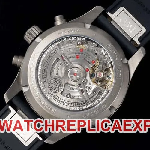 BLSIWC pilot top-tier 1:1high-quality replicablack dialchronograph rubber model IW388306front live photo