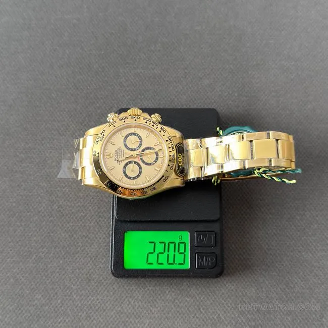 CBD factory 1:1replica watch DaytonaRolex gold plate gold steel bracelet4131front live photo