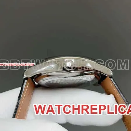 TW factory Longines watchmaking tradition top-tier silver dial black hour markers leather strap model front live photo