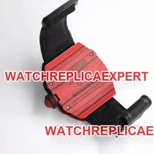 Richard Mille Watch BBS Factory Tourbillon Mechanical Black Rubber Braided Velcro BraceletRM27-03front live photo