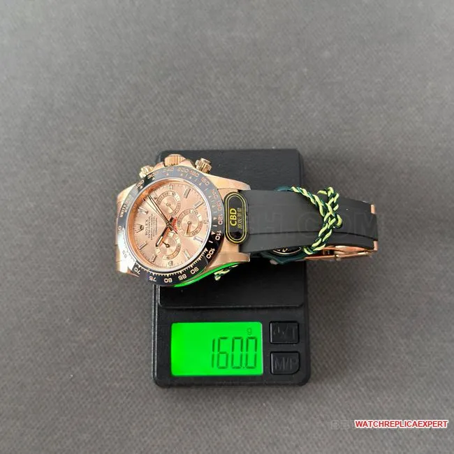 watch CBD factory DaytonaRolexrose gold shell powder plate 4130front live photo