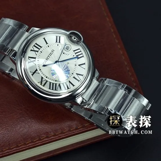 AF FactoryCartier blue balloon watch men's white dial blue needle steel bracelet model pictures and prices front live photo
