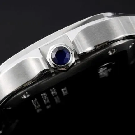 Cartiertop-tiersuper watch Santos series ladies steel bracelet white dial watch detail shots