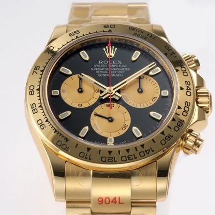 top-tier replicaRolex men's black dialsteel bracelet cosmometer Daytona fully automatic movement watch front view
