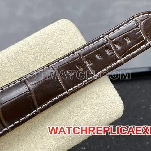 collectible watch aviation chronograph BLS factory Breitlingrose goldwhite dialleather strap model front live photo