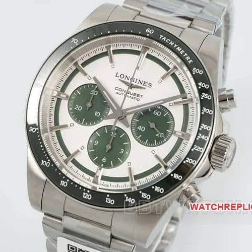 AFLongines Concas 1:1super silver dialsteel bracelet model L3.835.4.02.6front live photo