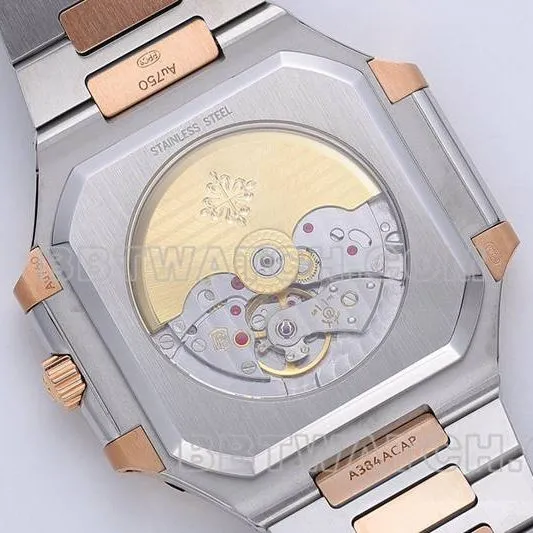 Patek Philippe collectible watch PPF Factory45MMblue dial mechanical gold steel bracelet model 5821front live photo