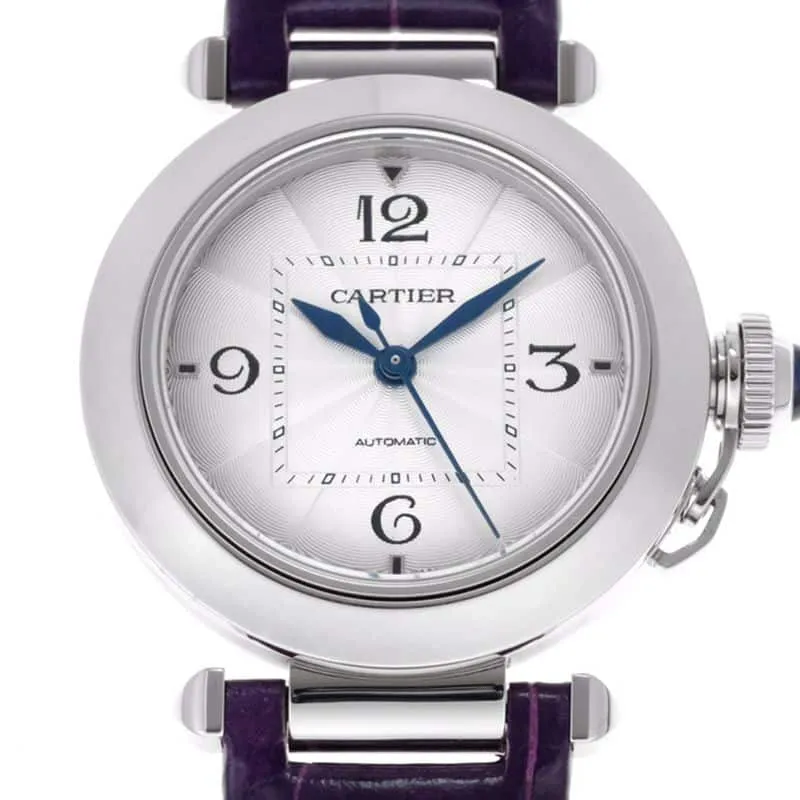 Cartiertop-tierhigh-quality watch Pasha series women's fully automatic movement watch white face front view