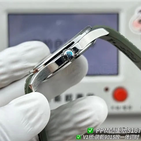 PPM factory watch Patek PhilippeAquanautgreen dialfront live photo