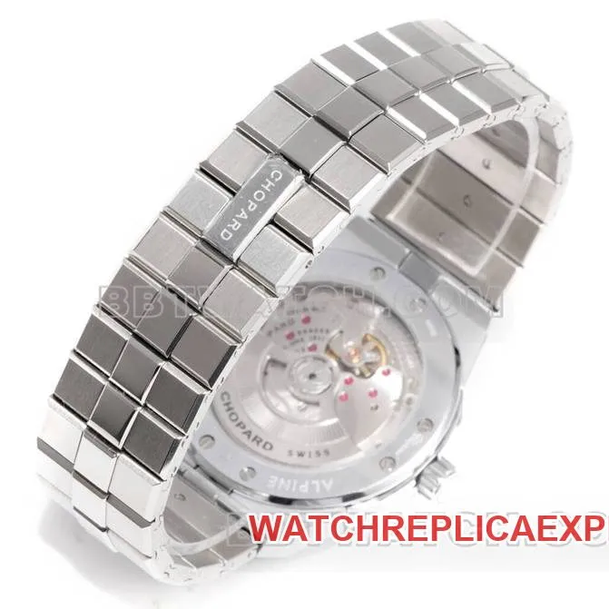 Chopard collectible watch GH factory snow mountain proud wing 41mm gray plate green sapphire crystaldiamond bezelfront live photo