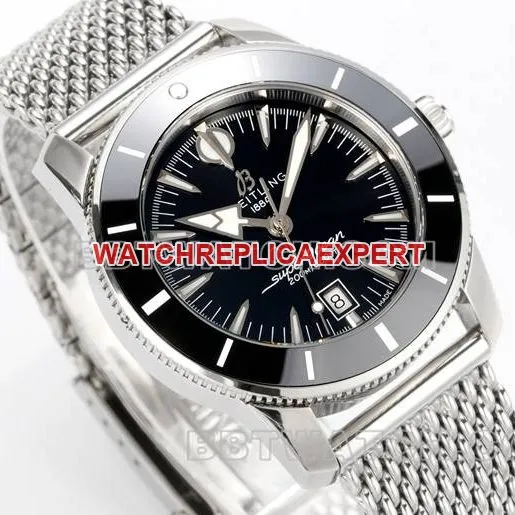 BLS factory top-tier watch super ocean culture Breitlingblack dial steel braceletfront live photo