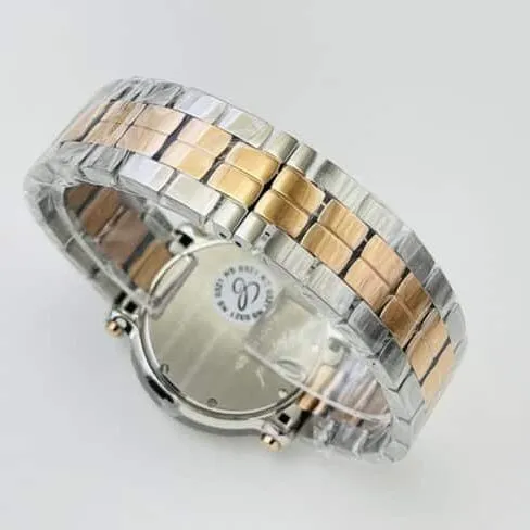YF factory top-tier watch Chopard HAPPYDIAMONDS series indirect rose gold with diamond ladies watch front view
