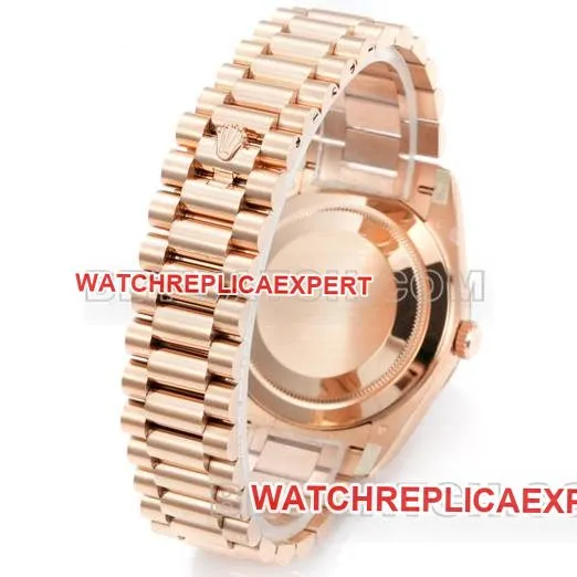 watch Rolexrose goldPPM factory Day-Date mechanical silver dialbraceletlive photos