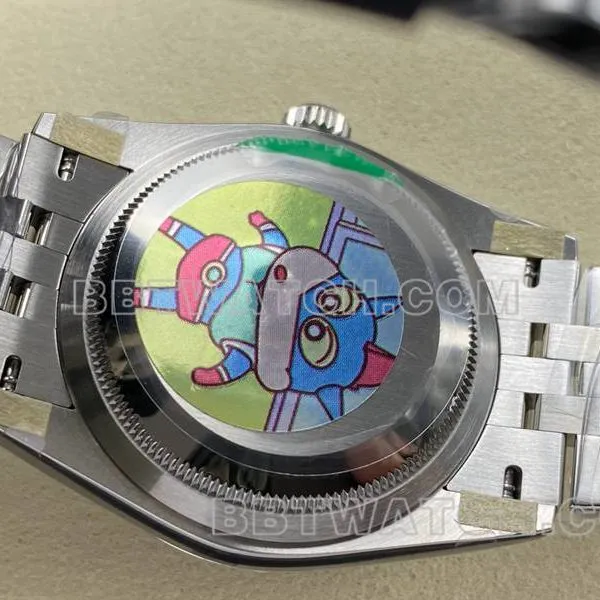 Rolex collectible watch ARF FactoryDatejust gray dial Roman numerals 36mm steel bracelet model side live photo