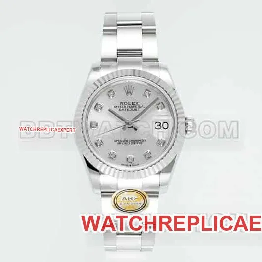 ARF FactoryRolex log top-tier replicasilver dial31mm three grid link 278274front live photo