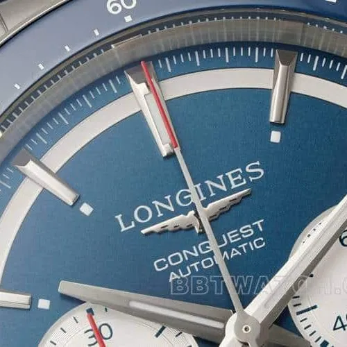 AFLongines Concast stop-tier 1:1super blue dial rubber style L3.835.4.91.2front live photo