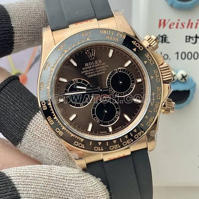1:1replica watch QF factory DaytonaRolex coffee tray rose gold4131 mechanical front live photo