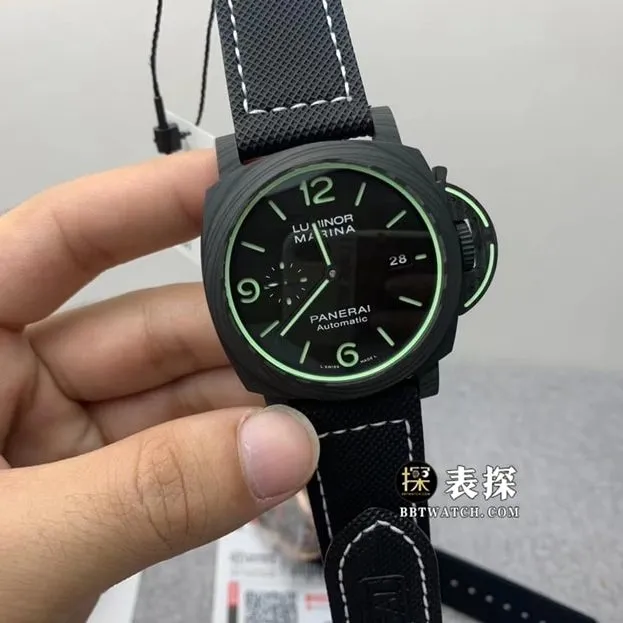 Panerai Lumino PAM01118top-tier 1:1super watch men's black dialleather strap picture and price front live photo
