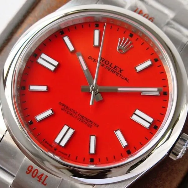 GS factory Rolextop-tier watch Oyster Perpetual Pokémon 41mm red dial front view