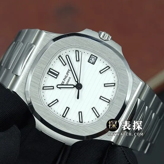 3K Nautilus Patek Philippe collectible watches silver and white disk steel belt model 5711/1A-011 front real picture