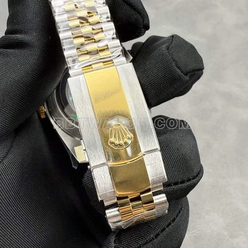 ARF FactoryRolex log top-tier 1:1super gold plate 41mm gold five-row chain link 126333front live photo