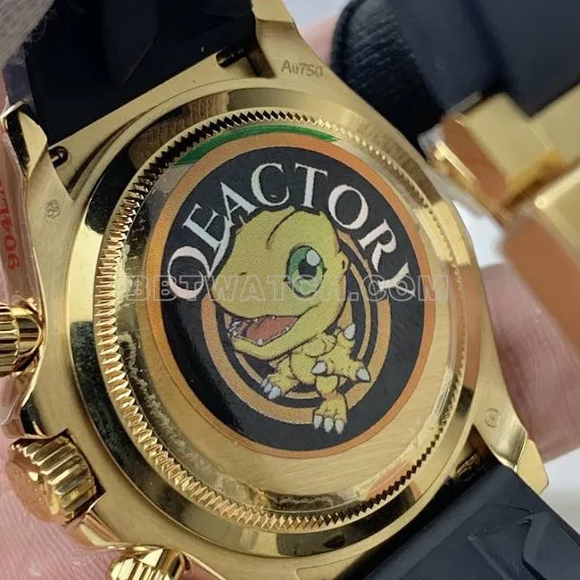 QF factory collectible watch DaytonaRolexblue dialyellow gold4131 mechanical front live photo