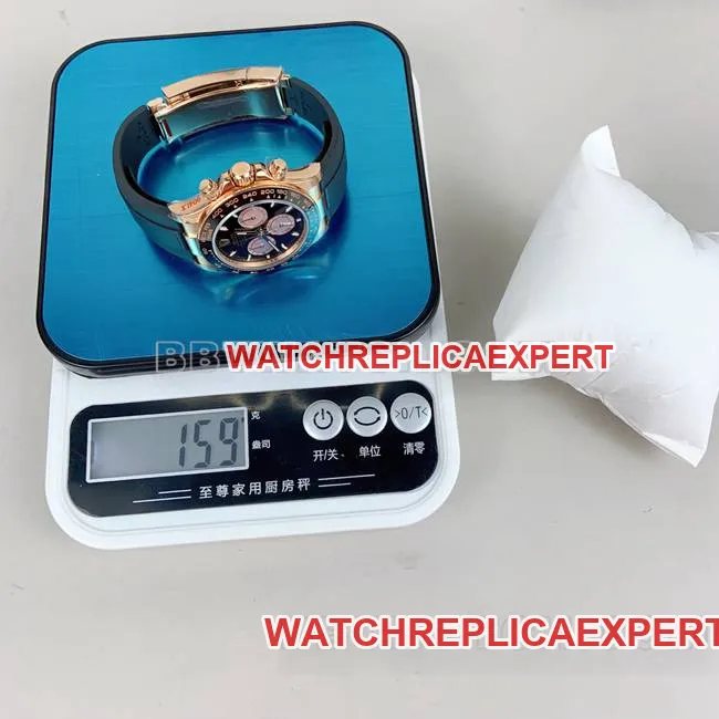 top-tier watch QFDaytonaRolexblack dialrose gold4131 mechanical front live photo