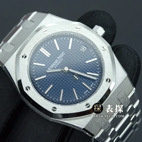 APSRoyal OakAudemars Piguet1:1replica watch lume dark blue dialsteel bracelet model 15202ST.OO.1240ST.01caseback live photo