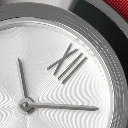 top-tier Van Cleef & Arpels women's white dial red band Charms Gold watch quartzleather strap watch detail shots