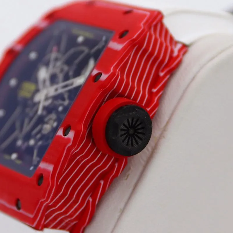 Richard Milletop-tierhigh-quality watch men's blue dialrubber strap mechanical watch side view
