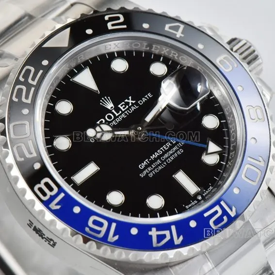 C factory RolexGMT-Master type top-tier Inter Milan circle m126710blnr-0003side live photo