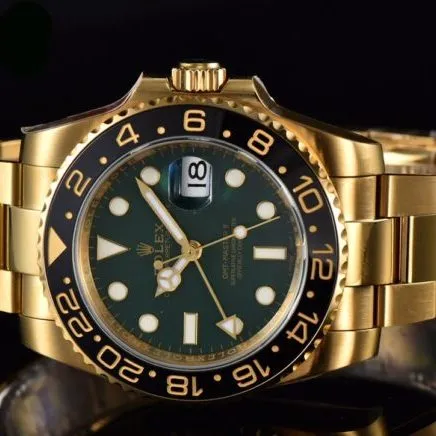 top-tiersuper cloneＶ9Rolexgreen dialGMT-MasterGMT full series watch front view