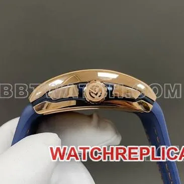 ABF factory top-tier watch Frank Muller V45 blue dial gold case leather braceletfront live photo