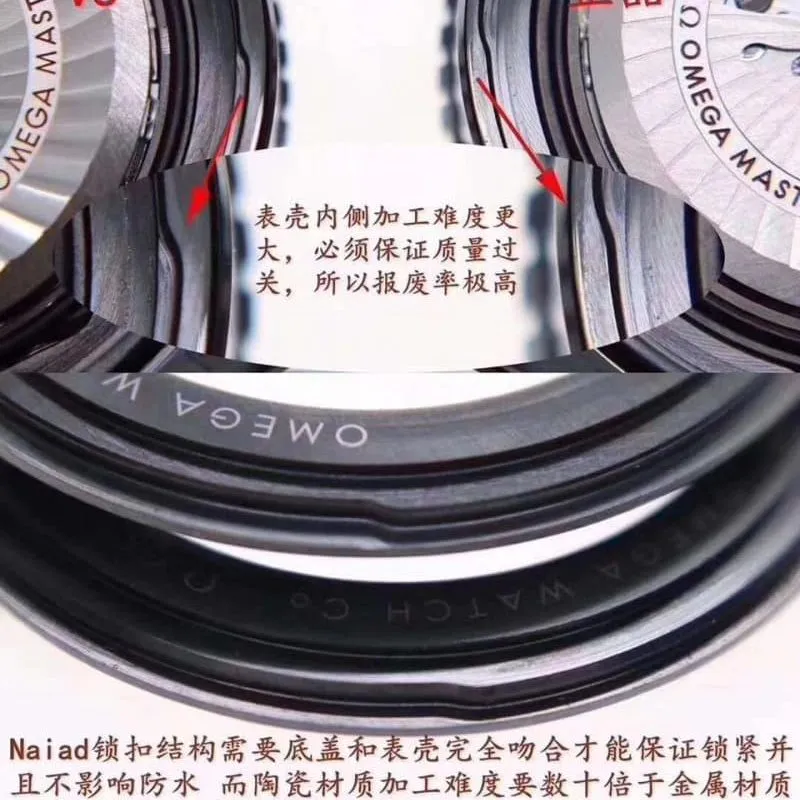 OmegaSeamaster Series 215.92.46.22.01.001 Watch Deep Sea Black GMT True and False Comparison Evaluation Bracelet Picture