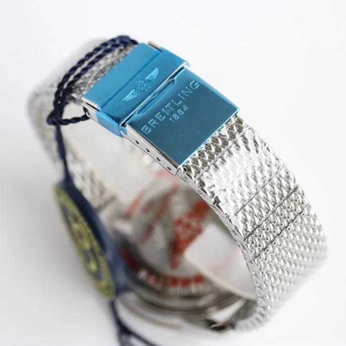 top-tier watch Breitling men's blue dial super ocean culture mechanical watch front view