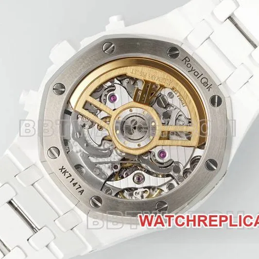 Audemars Piguet1:1replica watch APS factory Royal Oakblack dial mechanical white steel bracelet model 26240front live photo