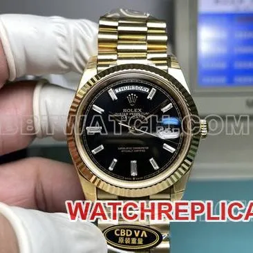 collectible watch CBD factory RolexDay-Date3255 mechanical black dial40mmside live photo