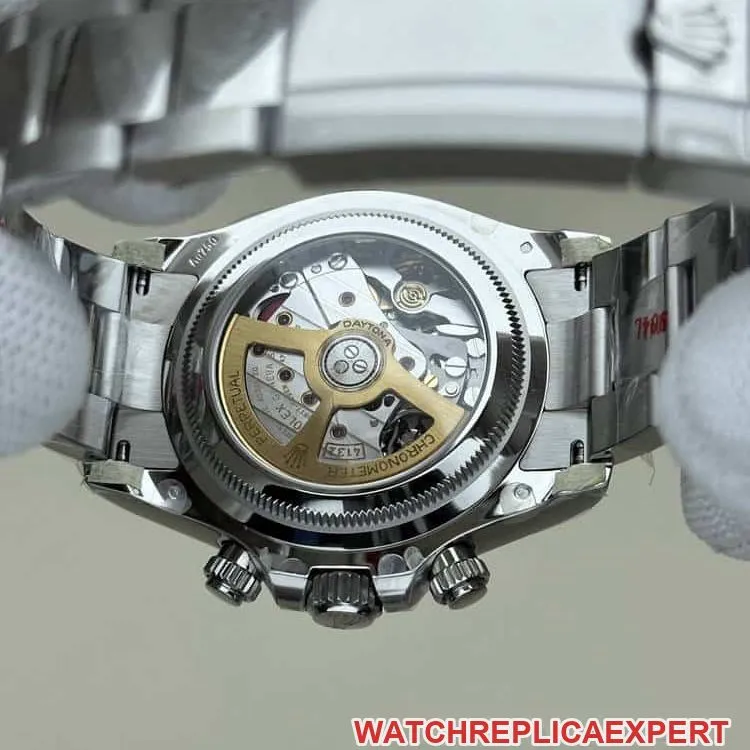 CleanRolexDaytonasuper cloneblack dialsteel bracelet model 126529front live photo