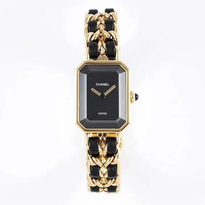 Chanelladies' watchtop-tiersuper clonePremiere seriesquartz watchyellow goldblack dialdetail shots
