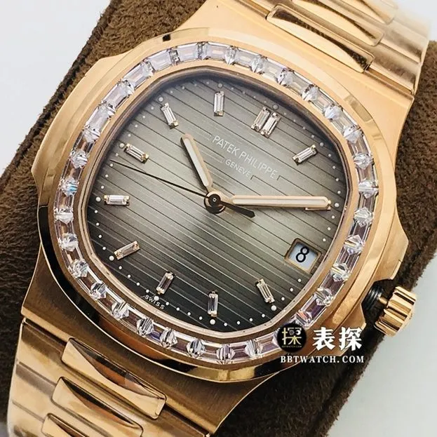 PPF FactoryPatek Philippe sporty and elegant top-tier 1:1super watch men's dark gray plate steel bracelet model pictures and prices front live photo