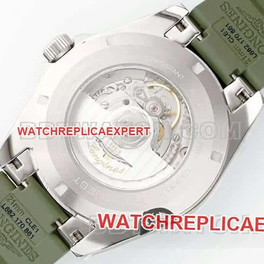 AF FactoryLongines Concas super clonegreen dial rubber model L3.830.4.02.9caseback live photo