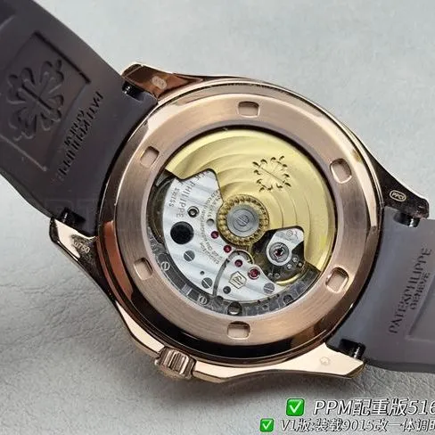 Patek PhilippePPM factory collectible watch Aquanaut dark brown dial diamond bezel5167front live photo