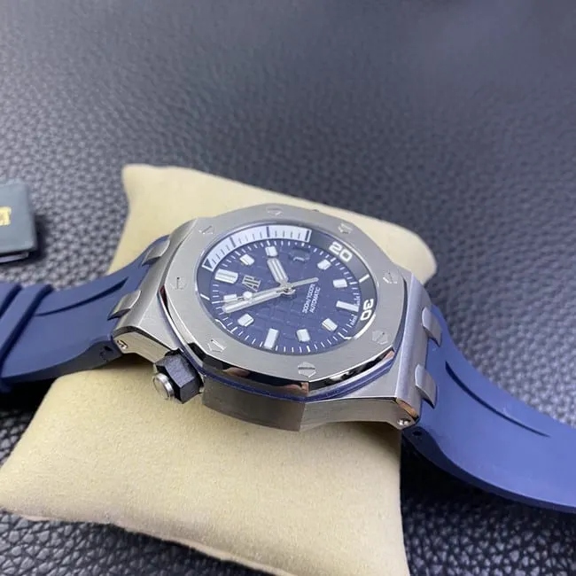 BF factory Audemars Piguet top automatic mechanical men's blue disk blue rubber band new watch front view