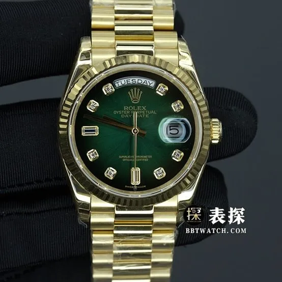 EW FactoryRolexday displayDatejust1282381:1super watch men's gradient green dialsteel bracelet picture and price side live photo