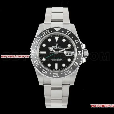 top-tier watch RICH factory GMT-MasterRolex black gray circle 126710front live photo
